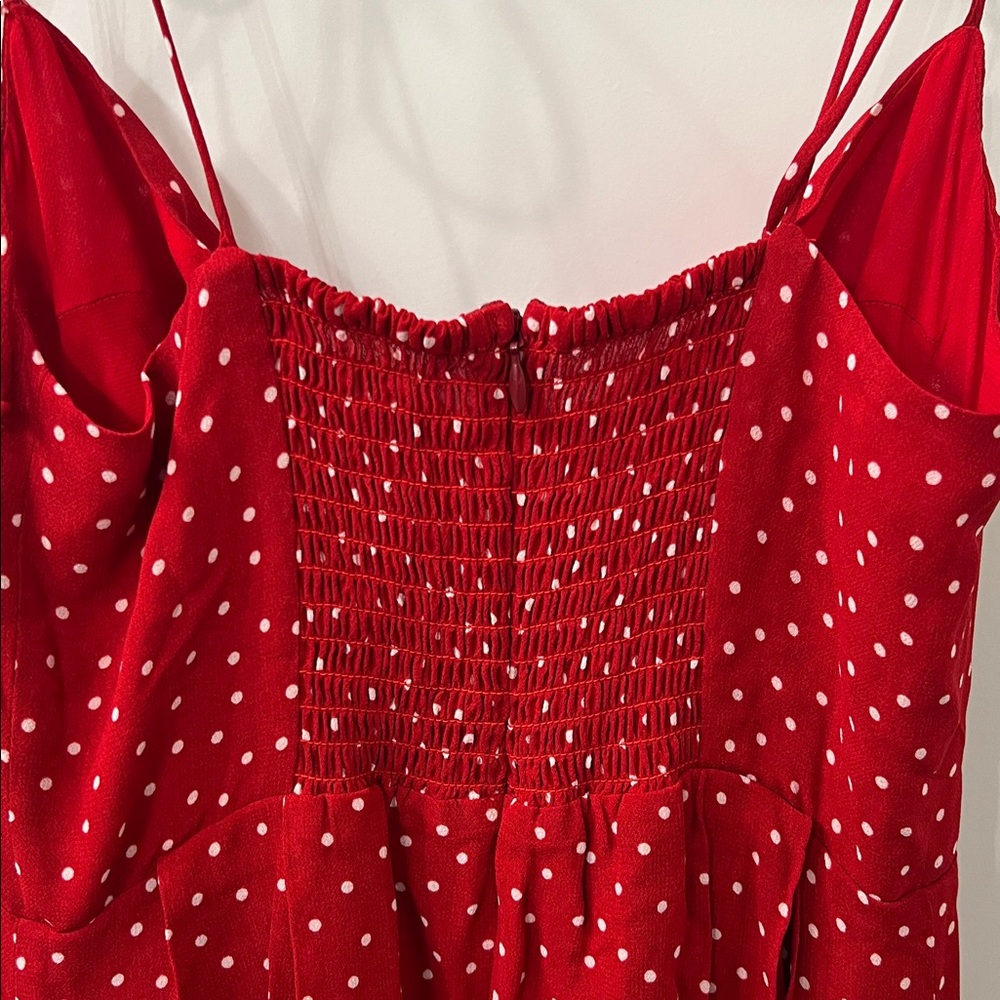 Reformation Red Polka Dot Maxi Dress - Picture 9 of 11